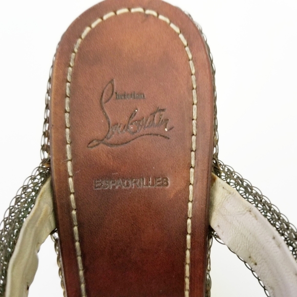 Christian Loubutin Espadrilles Cadena Chainmaille - Picture 7 of 7